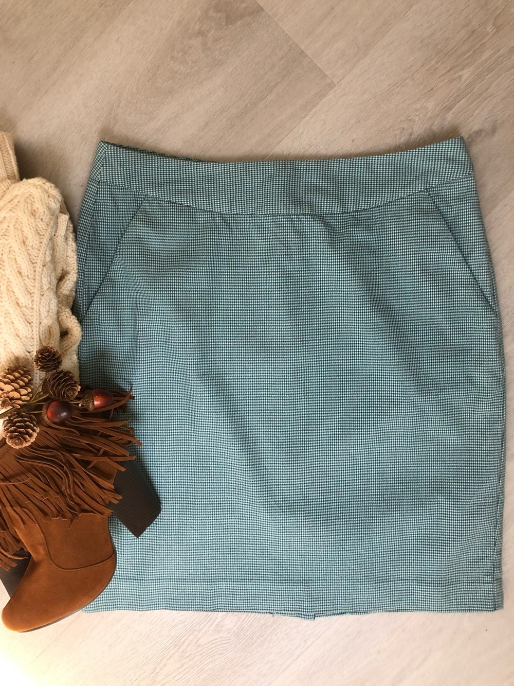 L.L.Bean Fall Plaid Favorite Skirt Size 10 - Picture 5 of 12